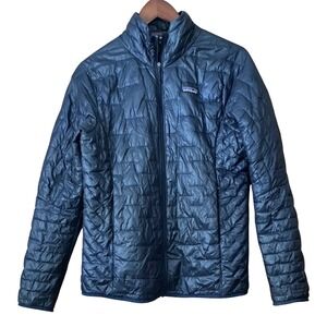Patagonia Nano Puff Jacket Womens M Navy Lightweight Gorpcore Full Zip Quilted
